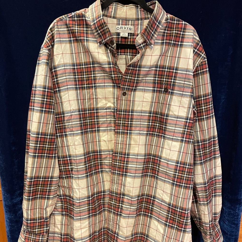 Orvis Classic Collection long sleeved plaid shirt